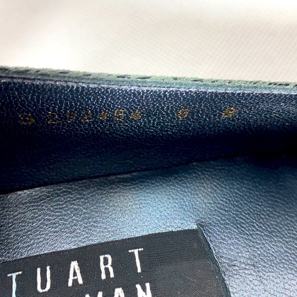 Stuart Weitzman Grey Suede Low Block Heel Square Toe Pumps - Picture 7 of 7